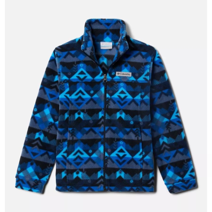 ボーイズ Zing Iii プリント フリース ジャケット コロンビア カレッジネイビー チェックポイント