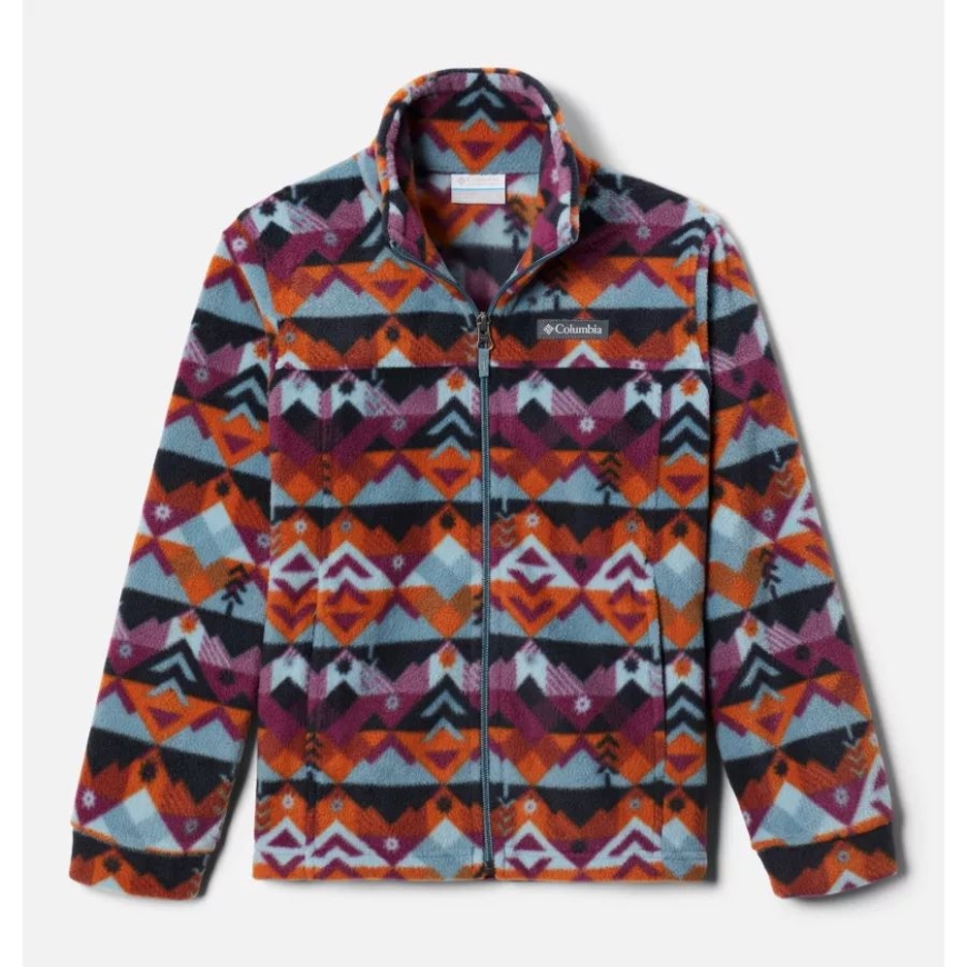 ボーイズ Zing Iii プリント フリース ジャケット メタル チェックポイント コロンビア