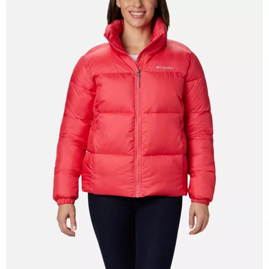 ブライト ゼラニウム レディース パフェクト パファー ジャケット コロンビア