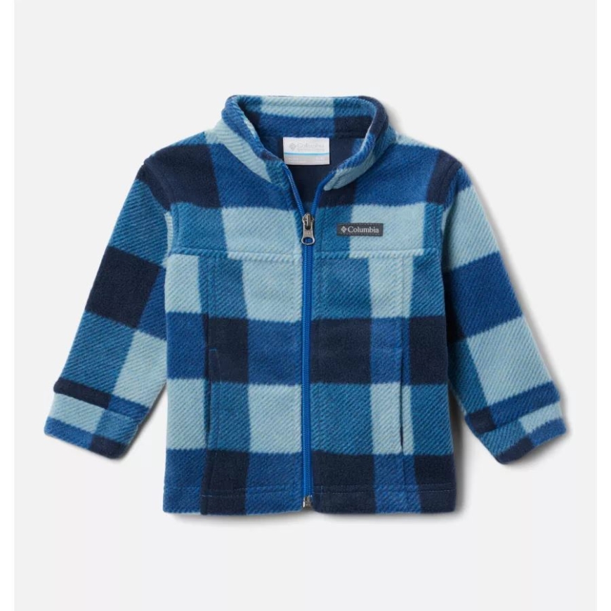 明るいインディゴ チェック マルチ コロンビア ボーイズ インファント ジング III プリント フリース ジャケット