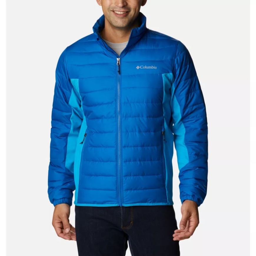 ブライト インディゴ/コンパス ブルー メンズ パウダー ライト ハイブリッド ジャケット コロンビア