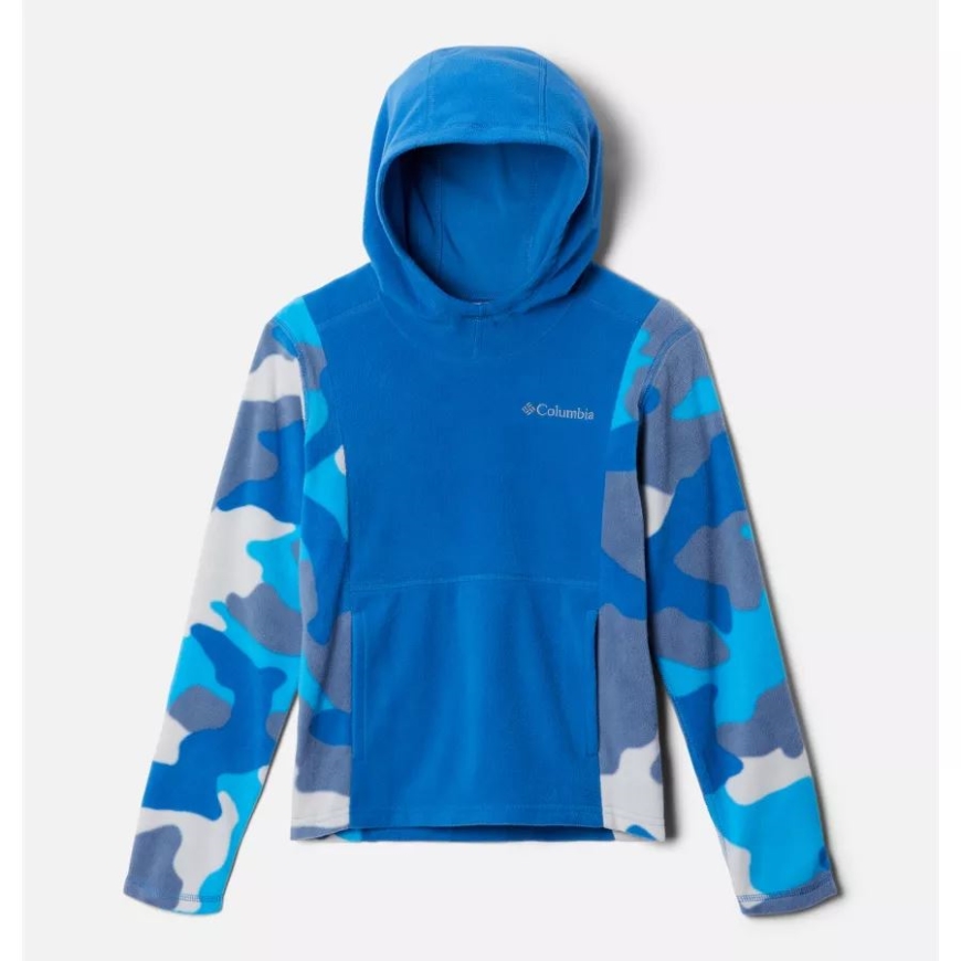 ブライト インディゴ/コンパス ブルー モッズ カモ ボーイズ グレイシャル パーカー コロンビア