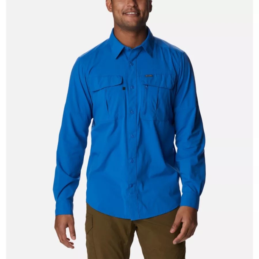 ブライトインディゴメンズニュートンリッジIIロングスリーブシャツコロンビア