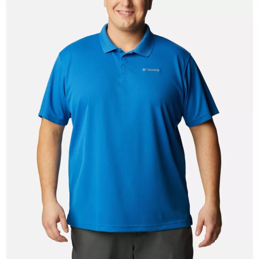 ブライト インディゴ メンズ ユーバー ポロシャツ ビッグコロンビア