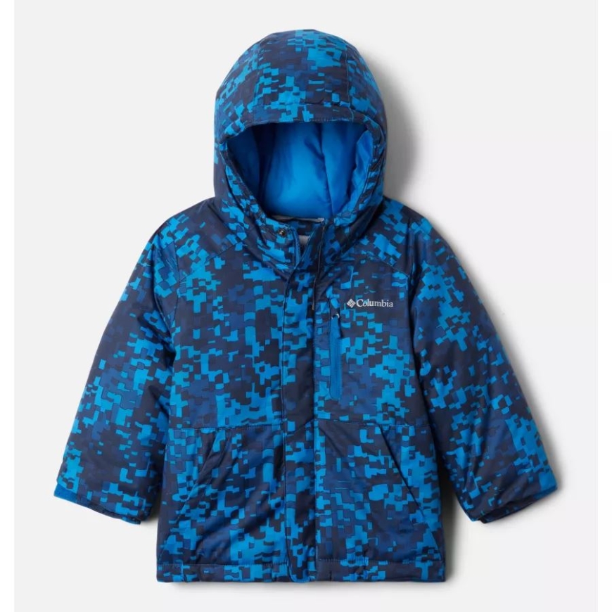 鮮やかなインディゴ織りプリント コロンビア ボーイズ トドラー ライトニング リフト ジャケット