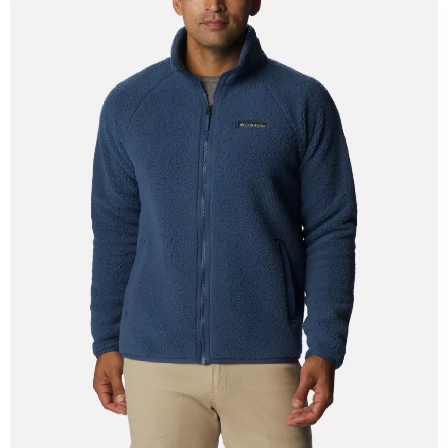 チョーク メンズ 冬の暖かさ ヘビーウェイト フリース ジャケット コロンビア