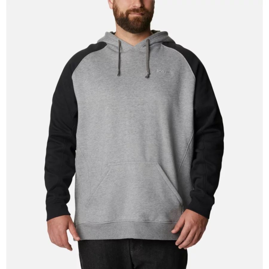 チャコール ヘザー/ブラック メンズ ハート マウンテン II パーカー ビッグ コロンビア