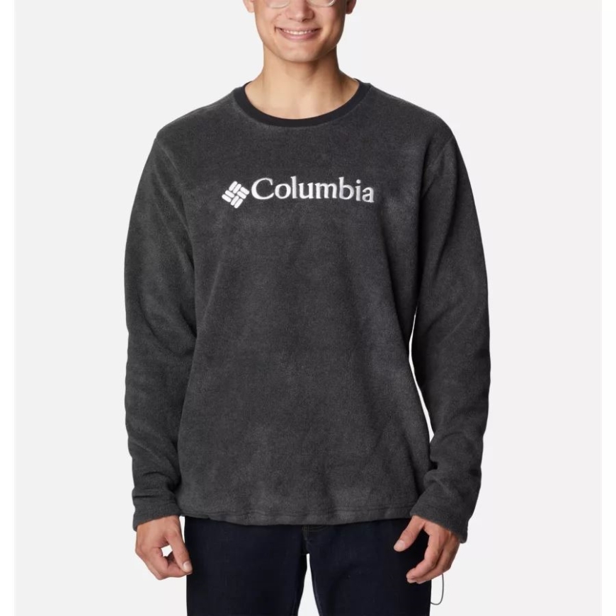 チャコール ヘザー メンズ スティーンズ マウンテン クルー フリース シャツ コロンビア