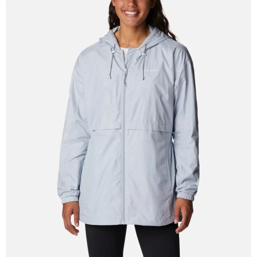 シーラス グレー リーフィー ライン エンボス コロンビア レディース オーロラス ウェイク III フード付きジャケット