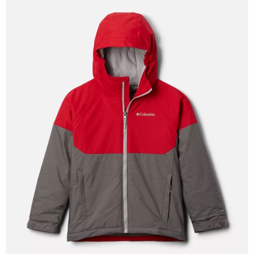 シティ グレー ヘザー/マウンテン レッド コロンビア ボーイズ アルパイン アクション II ウォータープルーフ スキー ジャケット