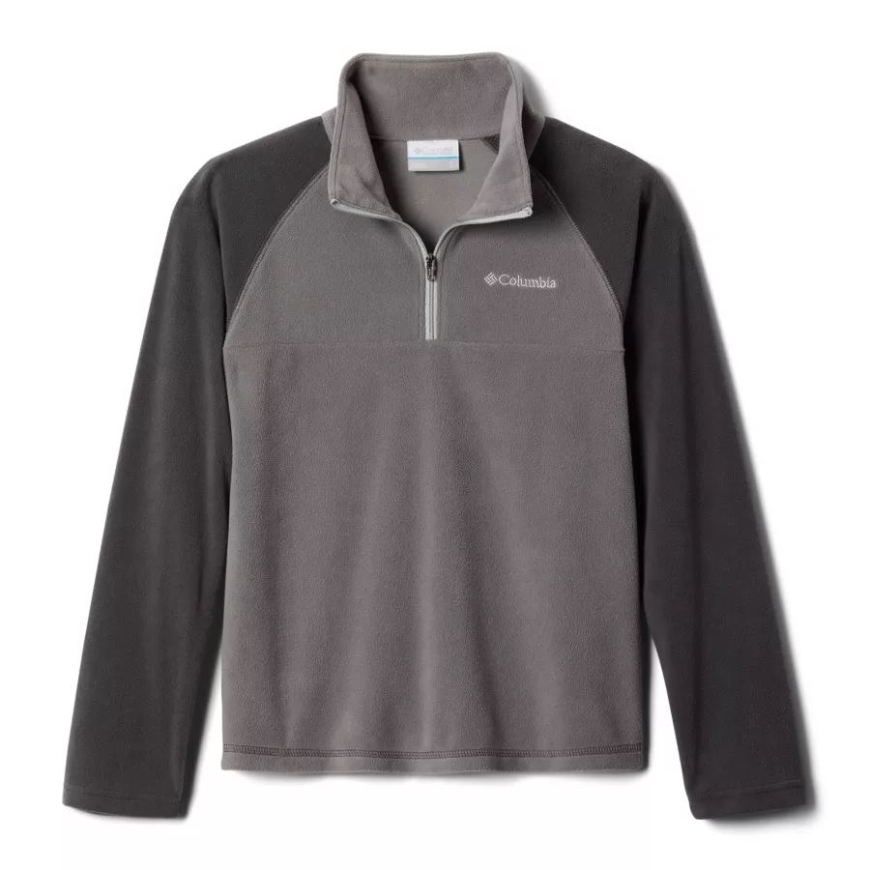 シティ グレー/シャーク ボーイズ グレイシャル フリース 1/4 ジップ プルオーバー コロンビア