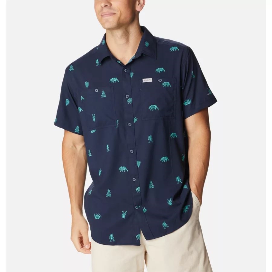 カレッジネイビー キャンプ ソーシャル コロンビア メンズ