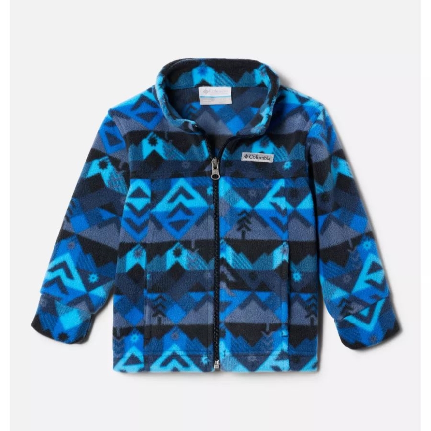 カレッジ ネイビー チェックポイント ボーイズ インファント ジング III プリント フリース ジャケット コロンビア