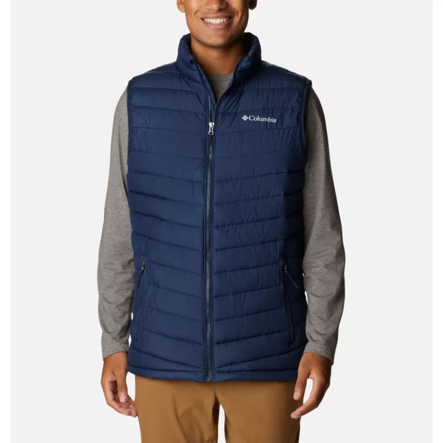 カレッジ ネイビー コロンビア メンズ スロープ エッジ インサレーテッド ベスト