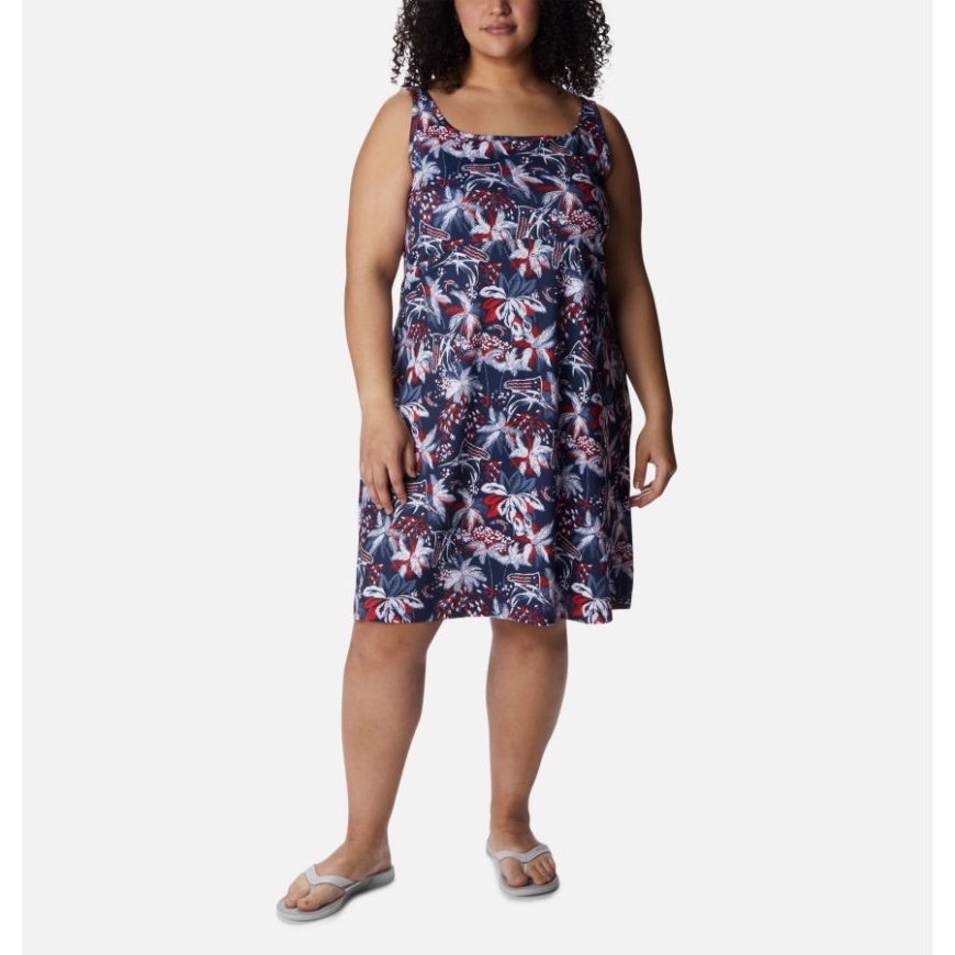 カレッジ ネイビー 花火 フィッシン コロンビア レディース Pfg フリーザー Iii ドレス プラスサイズ