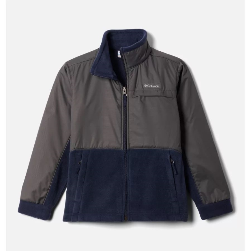 カレッジネイビー/グリル ボーイズ スティーンズ マウンテン オーバーレイ フリース ジャケット コロンビア