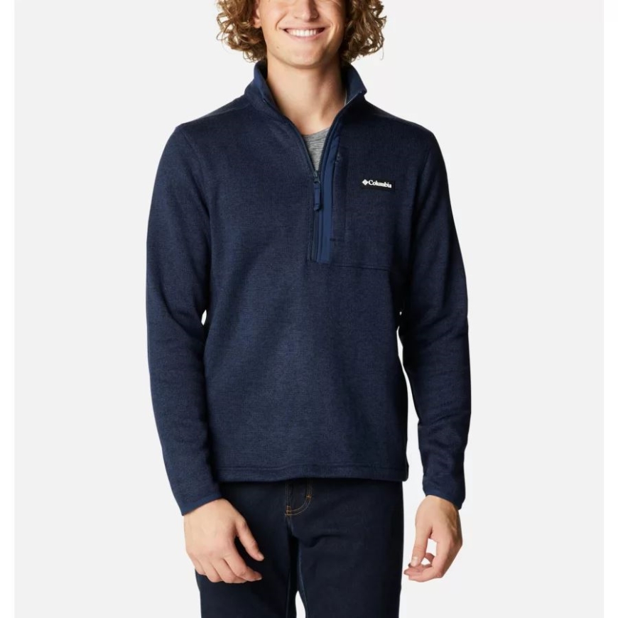 カレッジネイビー ヘザー/カレッジネイビー コロンビア メンズ セーター ウェザー フリース ハーフジップ プルオーバー