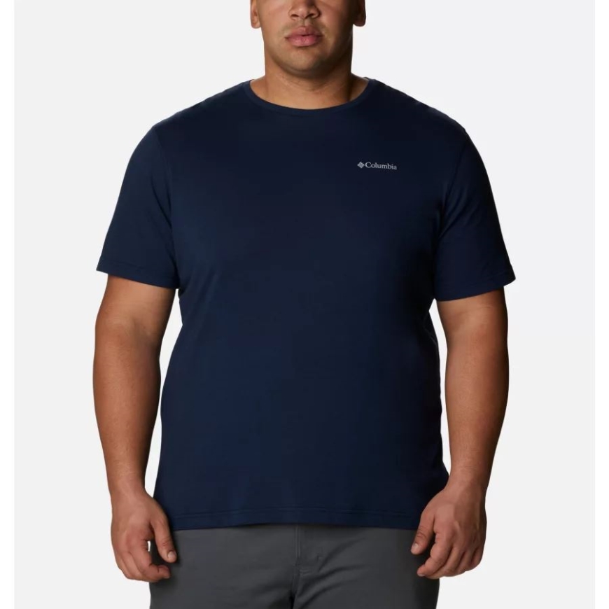 カレッジネイビー ヘザー メンズ シスルタウン ヒルズ ショート スリーブ シャツ ビッグ コロンビア