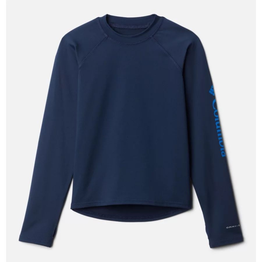 カレッジネイビーキッズサンディショア長袖サンガードシャツコロンビア