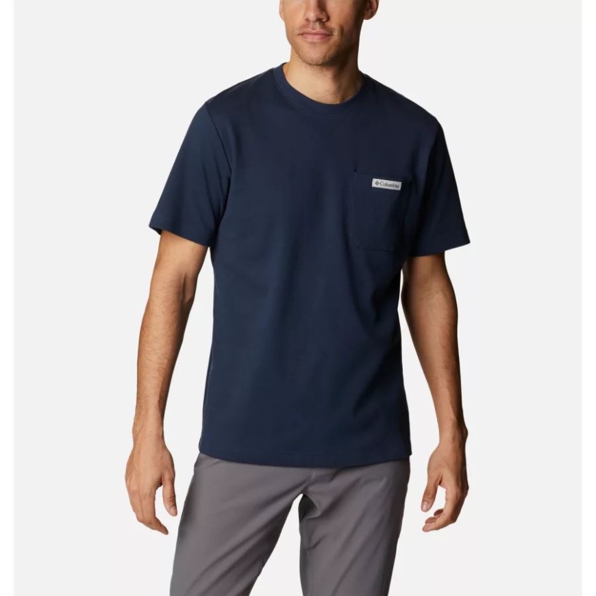 カレッジネイビーメンズヘリテージパークポケットTシャツコロンビア