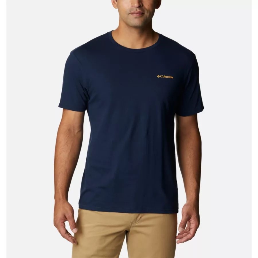 カレッジネイビーメンズノースカスケードTシャツコロンビア