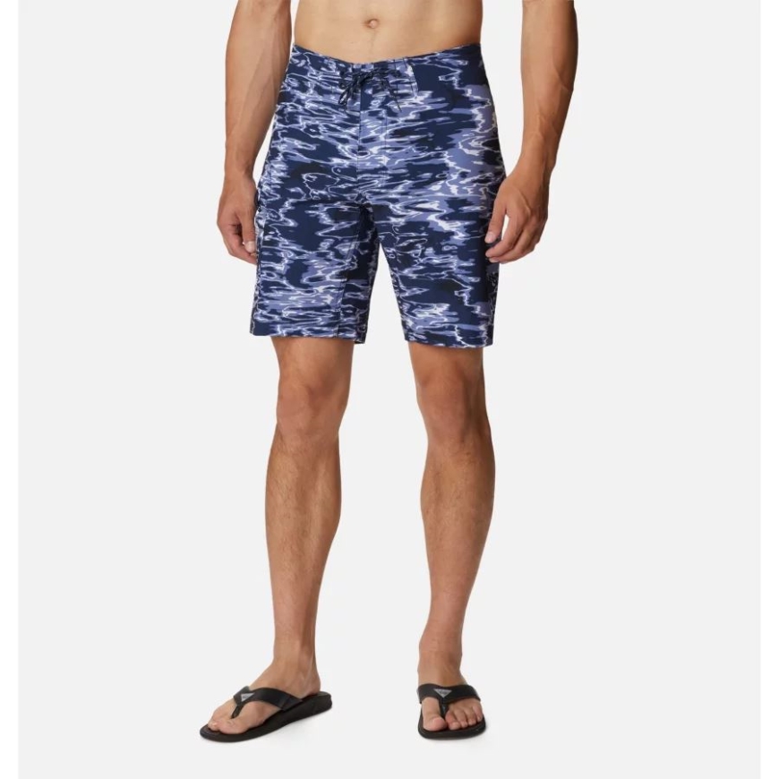 カレッジエイト ネイビー リップル コロンビア メンズ PFG オフショア II ボードショーツ
