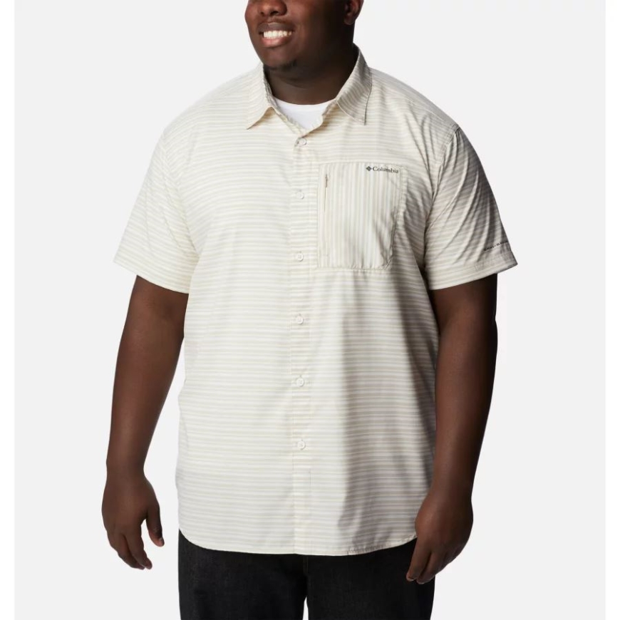 コロンビア 古代化石 ベーシック ストライプ メンズ ツイステッド クリーク III 半袖シャツ ビッグ