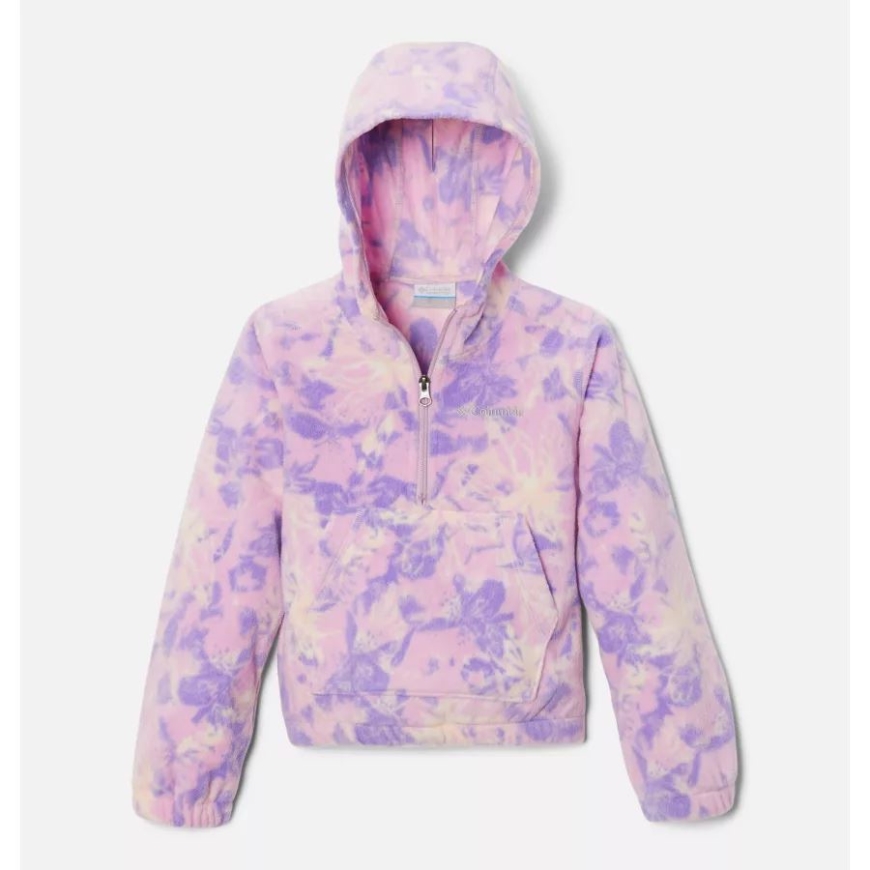 コロンビア オーラ アウレリアン ガールズ ベントン スプリングス フード付き ハーフジップ フリース プルオーバー