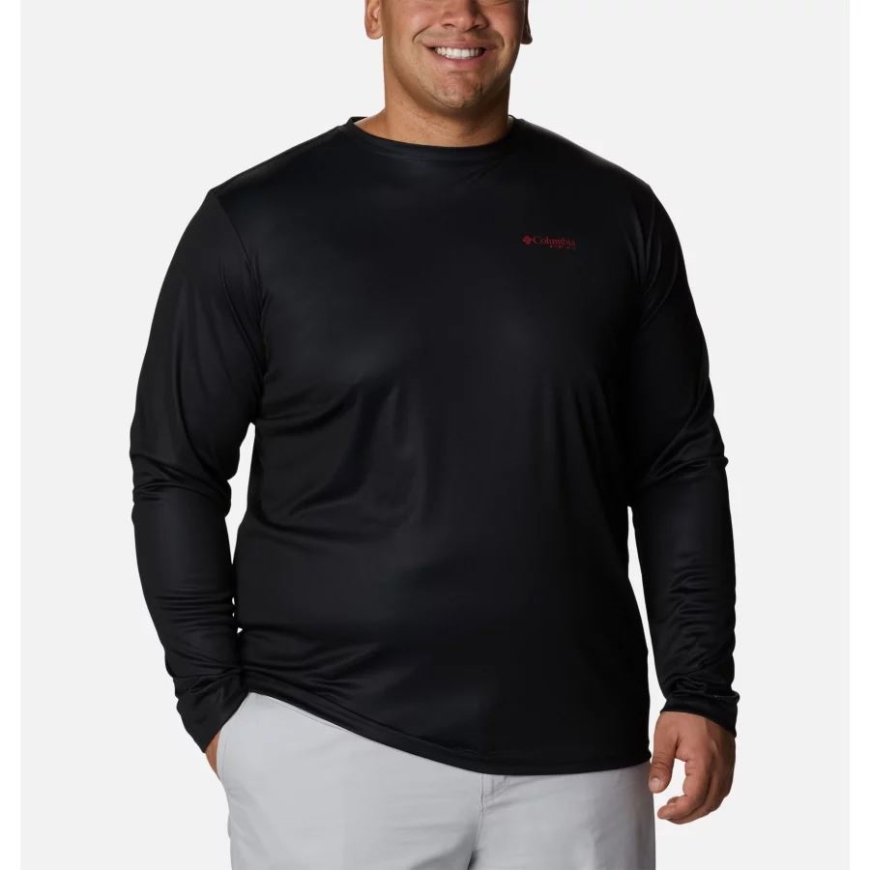 コロンビア ブラック/アラバマ フィッシュ メンズ Pfg ターミナル タックル フィッシュ フラッグ 長袖シャツ ビッグ