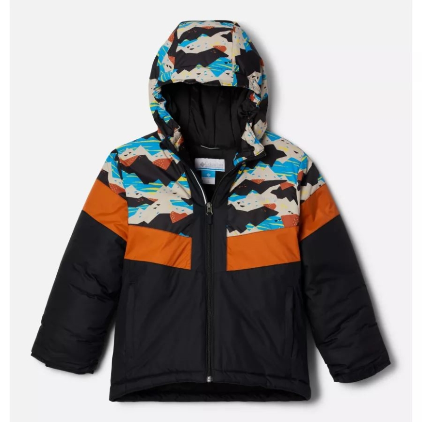 コロンビア ブラック/エンシェント フォッシル スクラップスケープ ボーイズ ライトニング リフト II ジャケット
