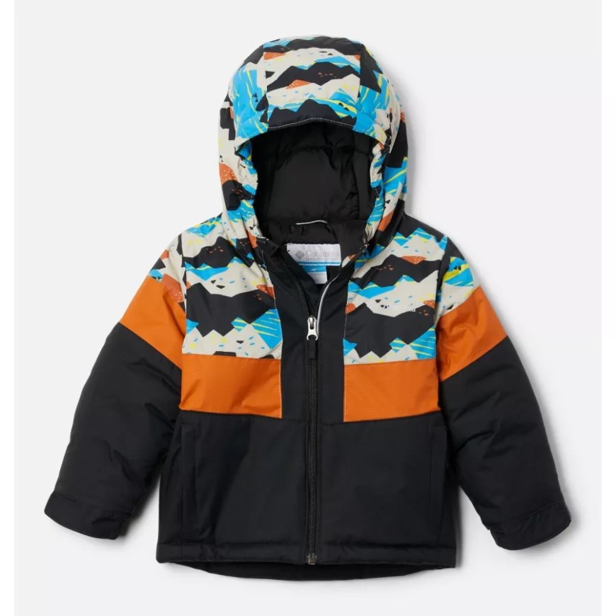 コロンビア ブラック/エンシェント フォッシル スクラップスケープ 男の子 幼児用 ライトニング リフト II ジャケット