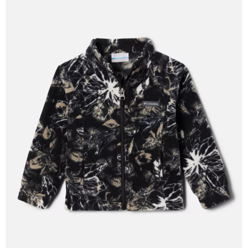 コロンビア ブラック オーレリアン ガールズ 幼児 ベントン スプリングス II プリント フリース ジャケット