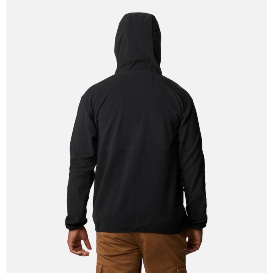 コロンビアブラックメンズバックボウルライトハーフジップフリースパーカー