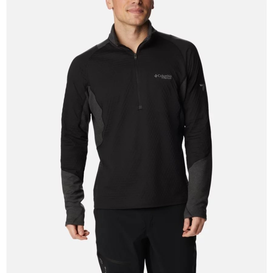 コロンビア ブラック メンズ タイタン パス ヘリックス ハーフジップ ベースレイヤー