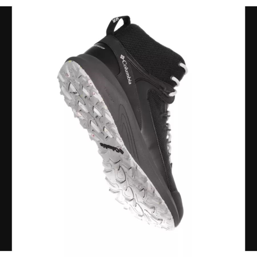 コロンビア ブラック/スチーム メンズ トレイルストーム ミッド ウォータープルーフ ウォーキング シューズ