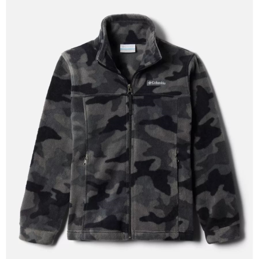 コロンビア ブラック トラッド カモ (b) プリント ボーイズ Zing Iii プリント フリース ジャケット