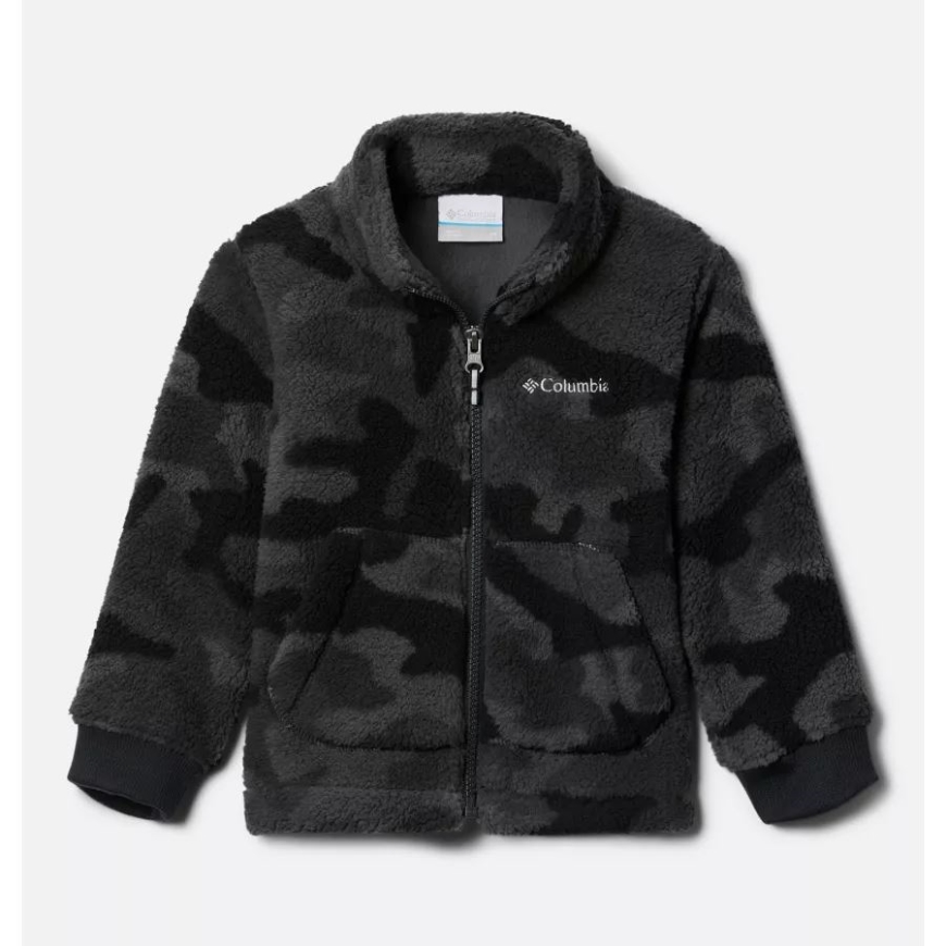 コロンビア ブラック トラッド カモ ボーイズ トドラー ラギッド リッジ II フルジップ シェルパ