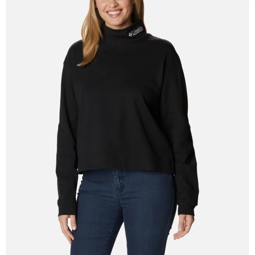 コロンビアブラックレディースバリスティックリッジハイネックロングスリーブTシャツ