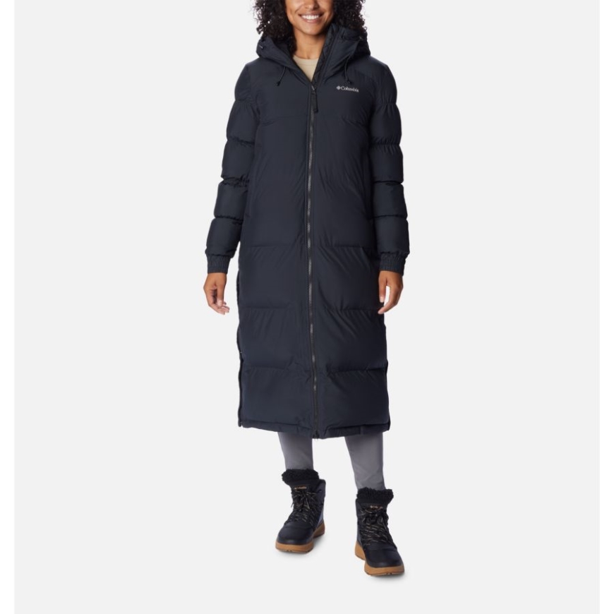 コロンビア ブラック レディース パイク レイク インサレーテッド フード付き ロング パファー ジャケット