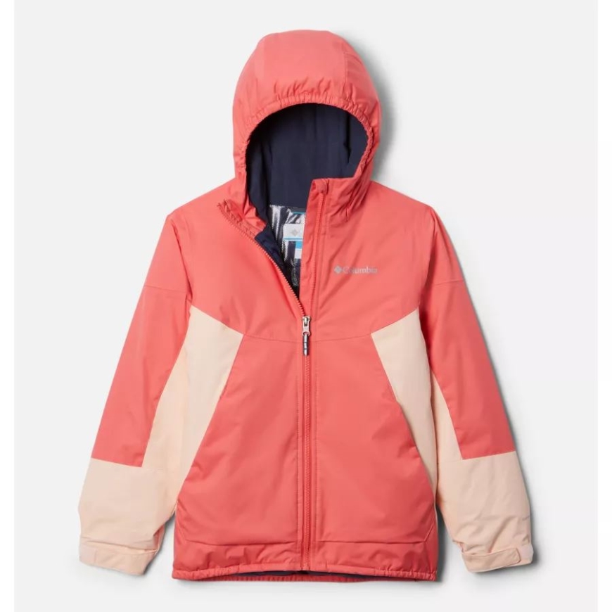 コロンビア ブラッシュ ピンク/ピーチ ブロッサム ガールズ スノー プロブレム ジャケット
