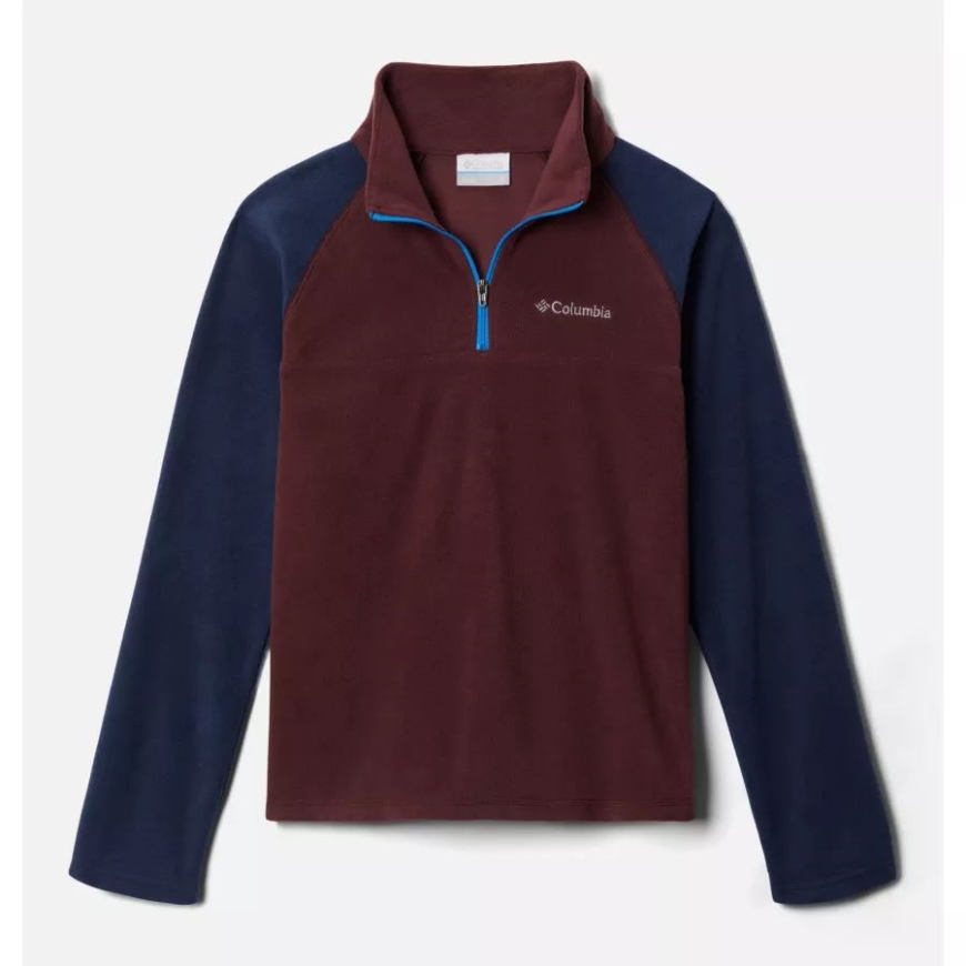 コロンビア ボーイズ グレイシャル フリース 1/4 ジップ プルオーバー エルダーベリー/カレッジネイビー