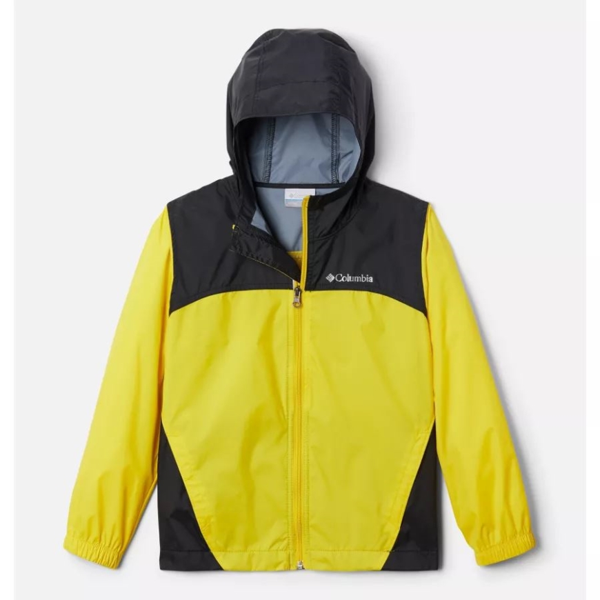 コロンビア ボーイズ グレンネーカー レインジャケット レーザー レモン/ブラック