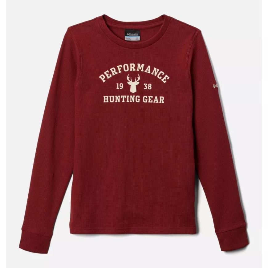 コロンビア ボーイズ Phg ラフテイル ユニバーシティ ワッフル ロング スリーブ シャツ レッド ジャスパー/チョーク - バック