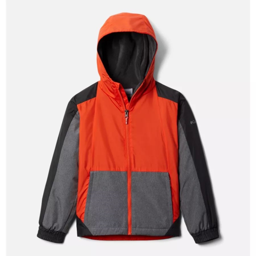 コロンビア ボーイズ ポイント パーク ライニング ウィンドブレーカー レッド クオーツ/シャーク