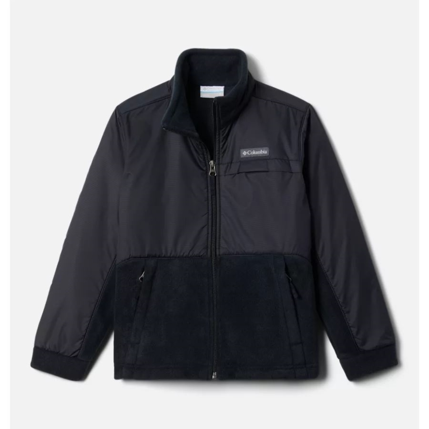 コロンビア ボーイズ スティーンズ マウンテン オーバーレイ フリース ジャケット ブラック