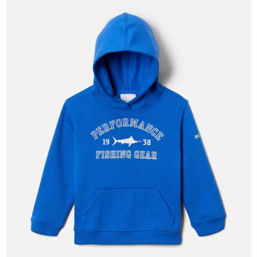 コロンビア ボーイズ 幼児 Pfg ユニバーシティ パーカー ブルー コンゴウインコ/ホワイト - マーリン