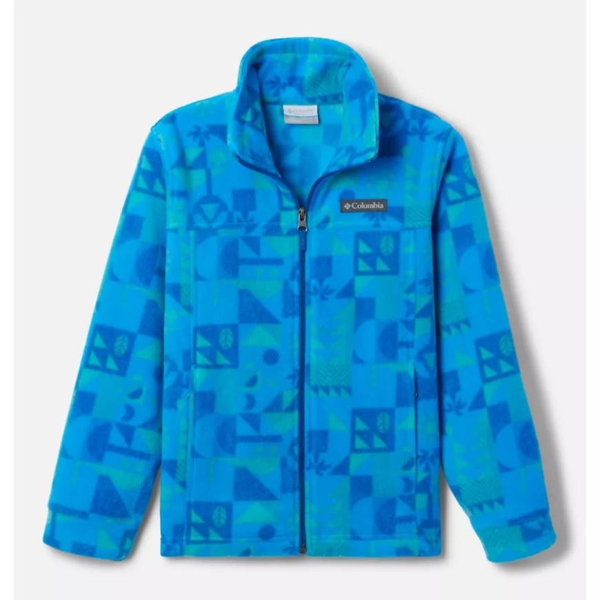 コロンビア ボーイズ ジング III プリント フリース ジャケット ブライト アクア クエスト