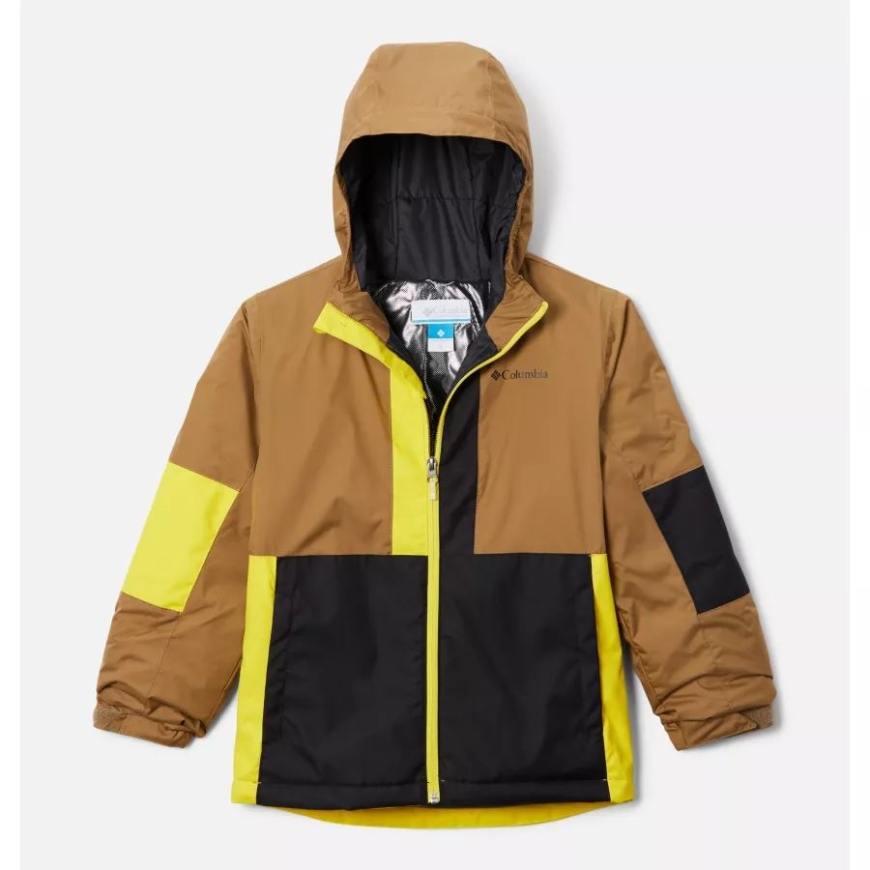 コロンビアブランド デルタ/ブラック/レーザーレモン ボーイズ おそ山中綿ジャケット