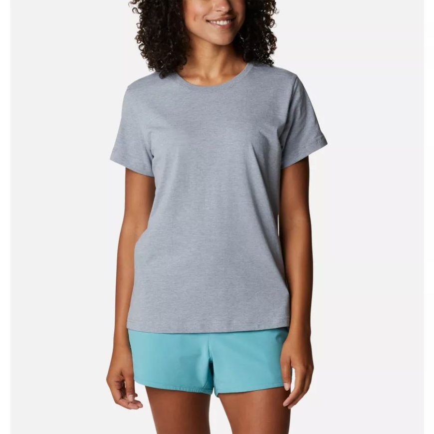 コロンビア ブランド トレードウィンズ グレー ヘザー レディース サファイア ポイント ショート スリーブ シャツ