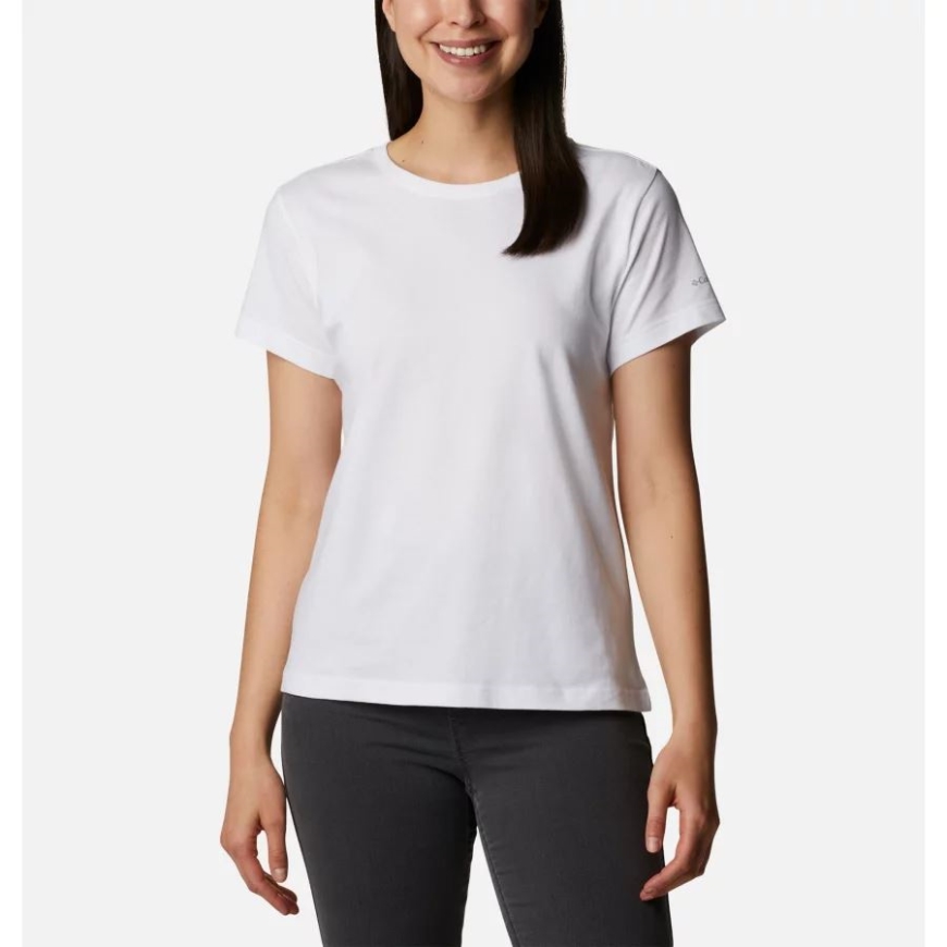 コロンビアブランドレディースサファイアポイント半袖シャツホワイト